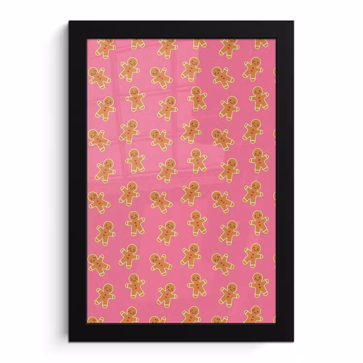 Bilder mit Rahmen - Lebkuchen – Rosa – Braun – Weihnachten — 1