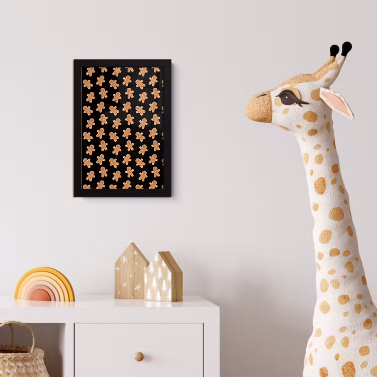 Bilder mit Rahmen - Lebkuchen – Weihnachten – Schwarz – Braun — 5