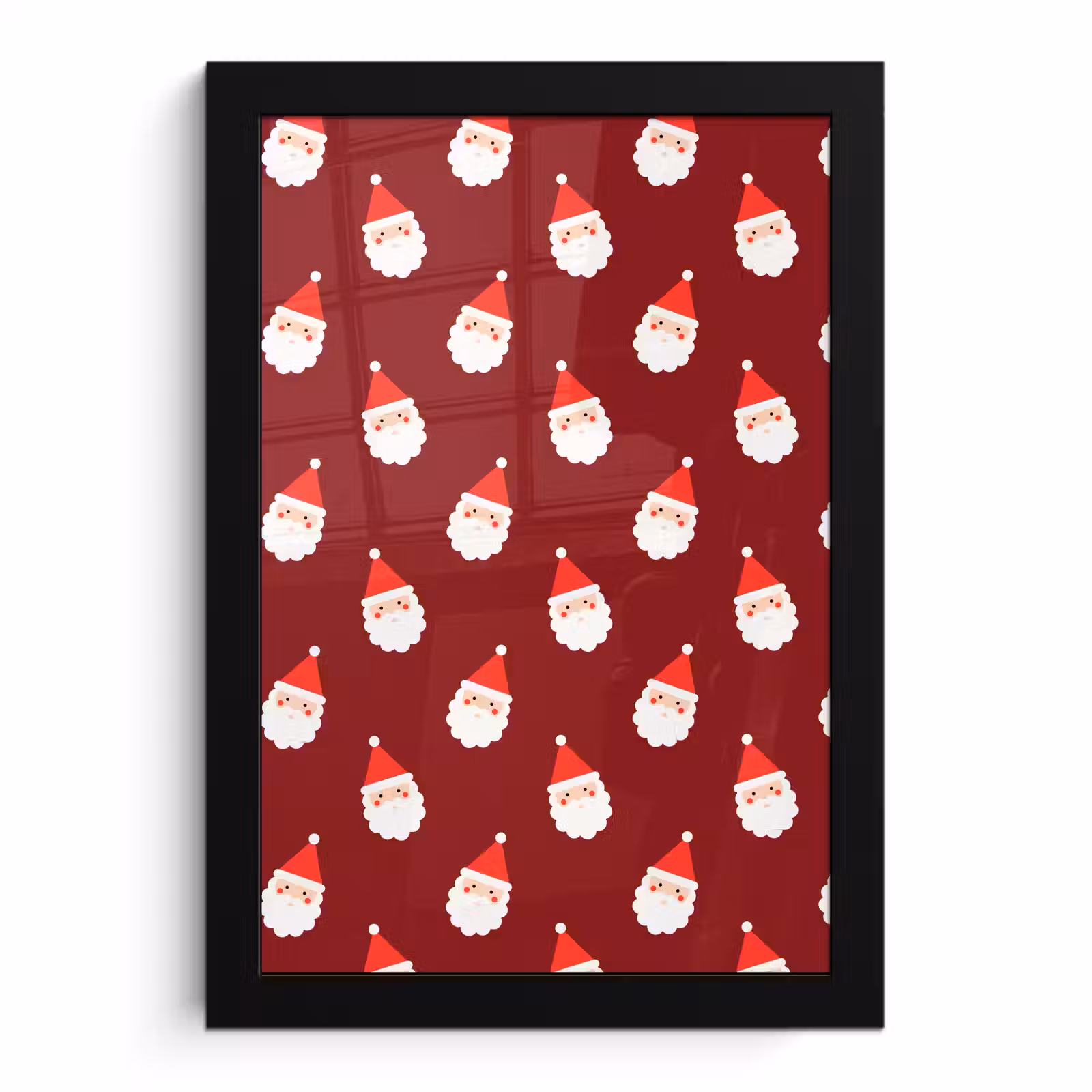 Bilder mit Rahmen - Weihnachten – Weihnachtsmann – Rot — 1