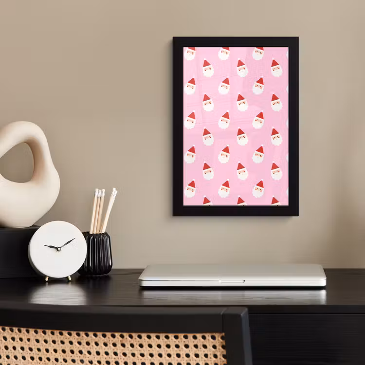 Bilder mit Rahmen - Weihnachtsmann – Weihnachten – Rosa — 2