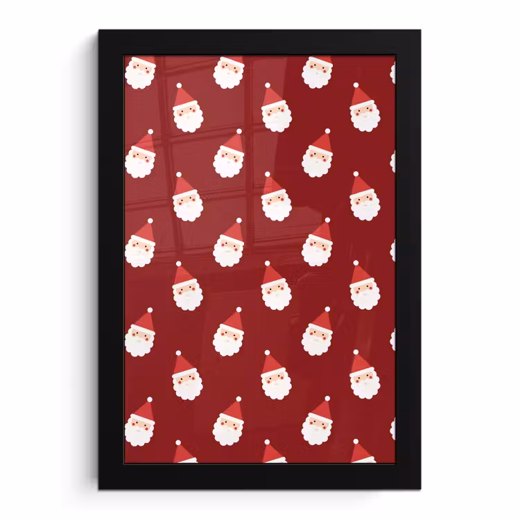 Bilder mit Rahmen - Weihnachtsmann – Weihnachten – Rot — 1