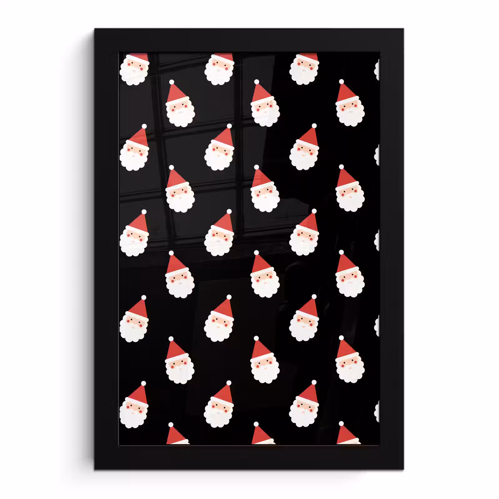 Bilder mit Rahmen - Weihnachtsmann – Weihnachten – Schwarz — 1