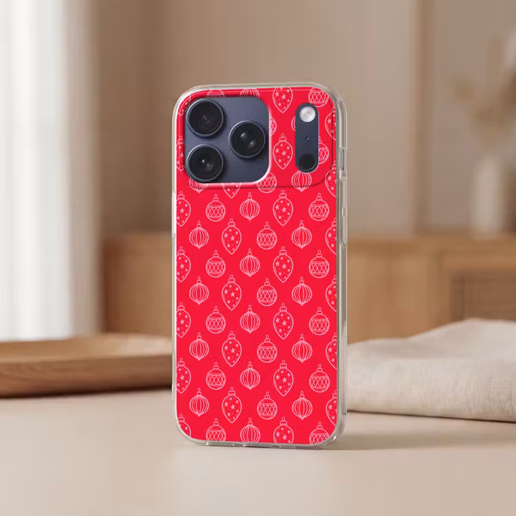Handyhülle - Weihnachtskugel – Rot – Rosa — 3