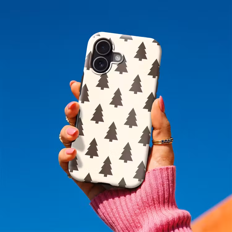 Handyhülle Toughcase - Weihnachtsbaum – Creme – Grau — 2