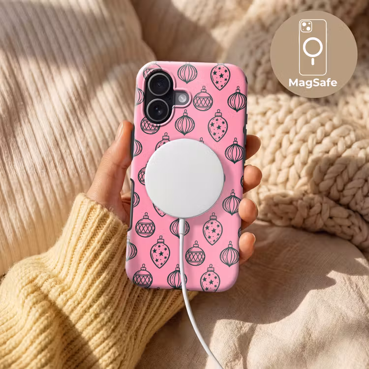 Handyhülle Toughcase - Weihnachtskugel – Grün – Rosa — 8