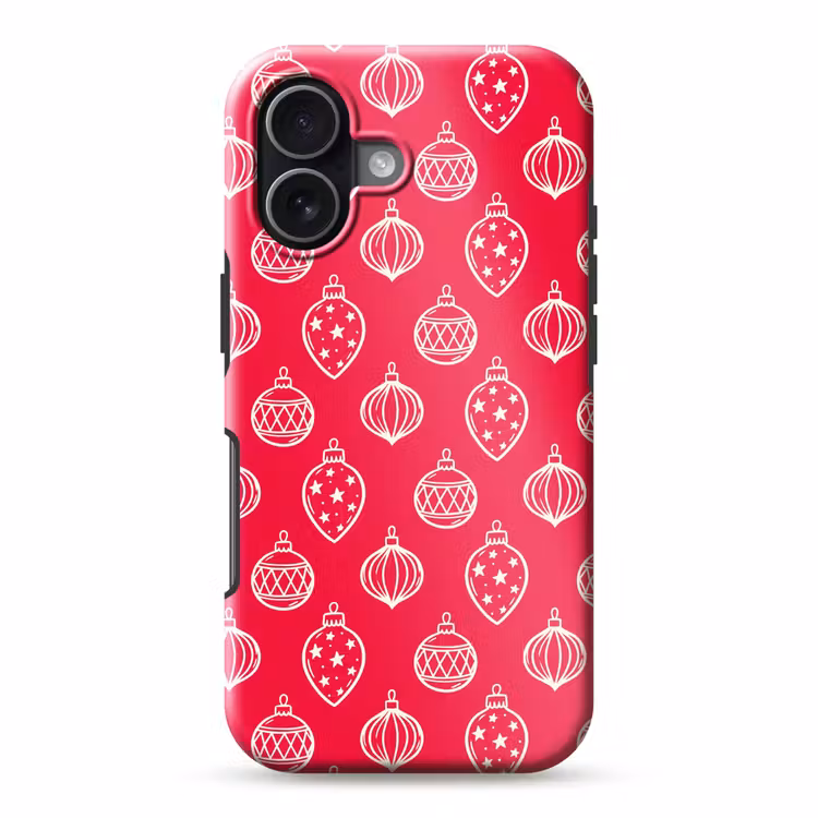 Handyhülle Toughcase - Weihnachtskugel – Rot – Weiß — 1