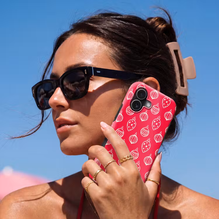 Handyhülle Toughcase - Weihnachtskugel – Rot – Weiß — 6