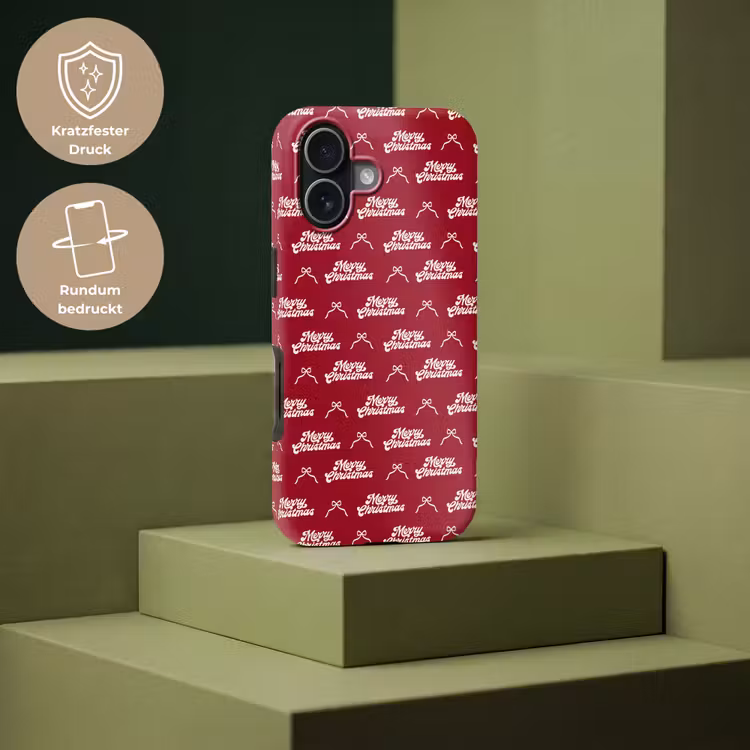 Handyhülle Toughcase - Text – Rot – Weiß – Schleife — 7