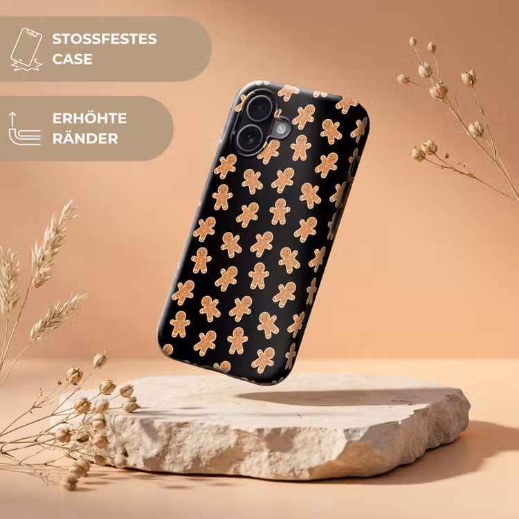 Handyhülle Toughcase - Lebkuchen – Weihnachten – Schwarz – Braun — 5
