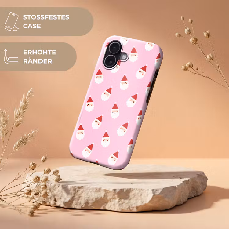 Handyhülle Toughcase - Weihnachtsmann – Weihnachten – Rosa — 5