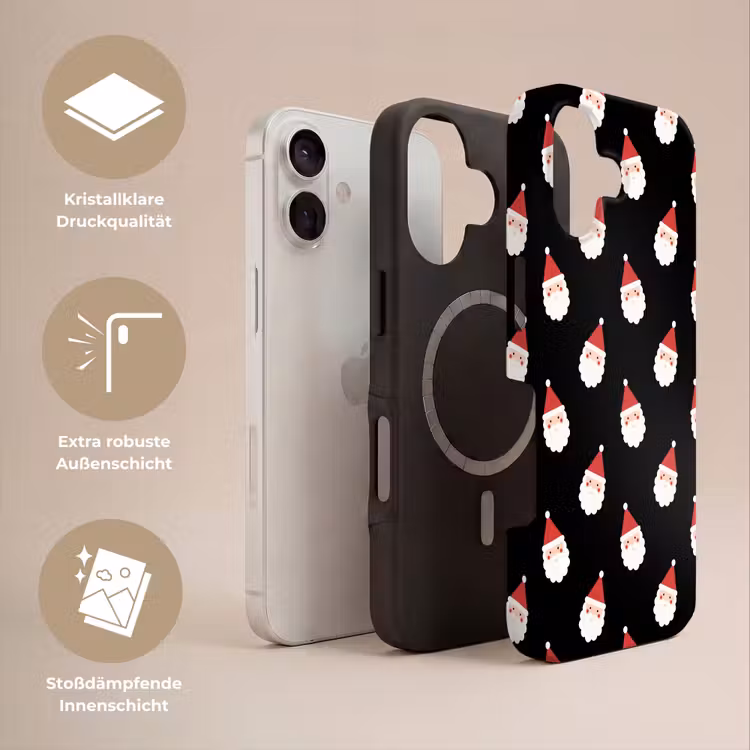 Handyhülle Toughcase - Weihnachtsmann – Weihnachten – Schwarz — 3
