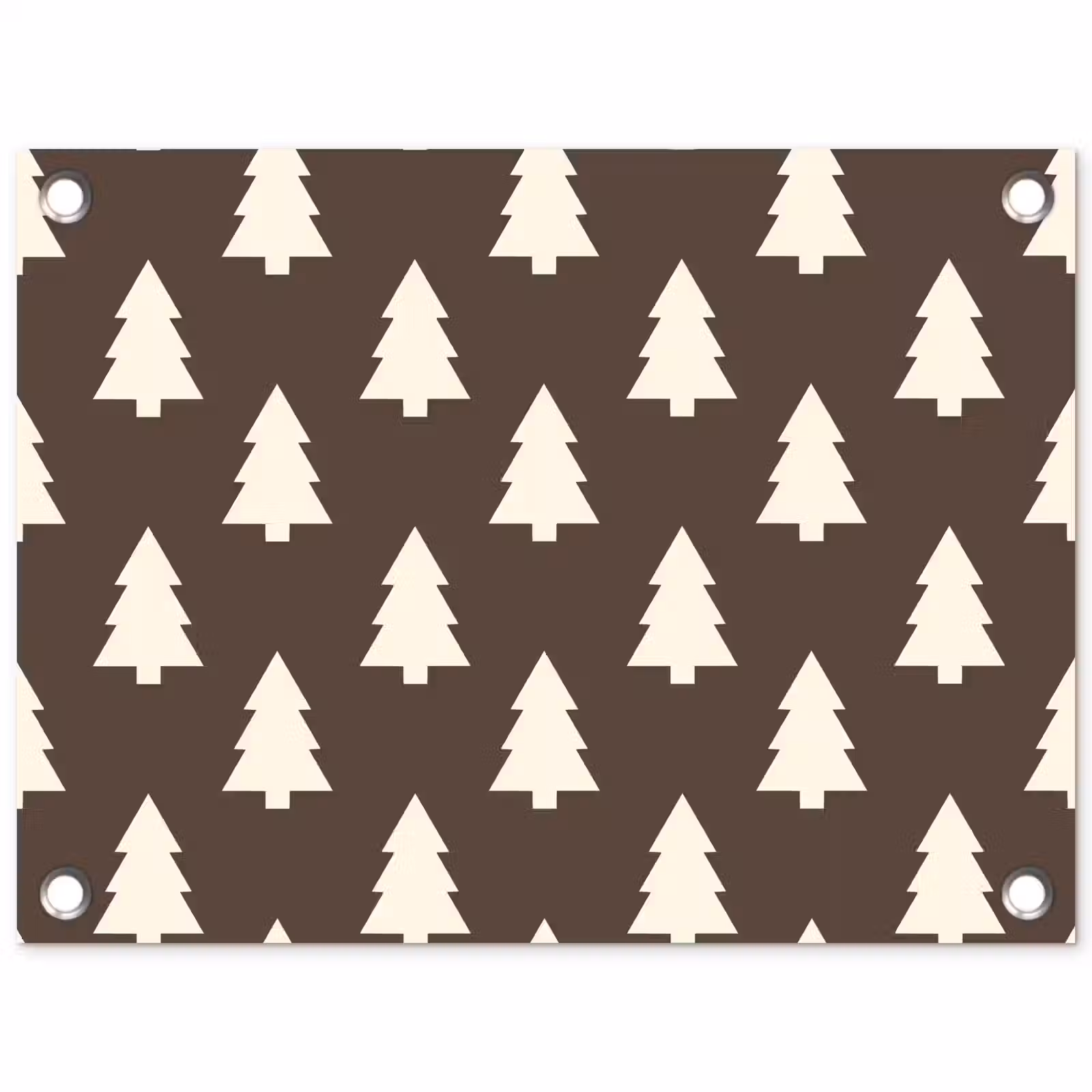 Gartenposter - Weihnachtsbaum – Grau – Cremefarben — 1