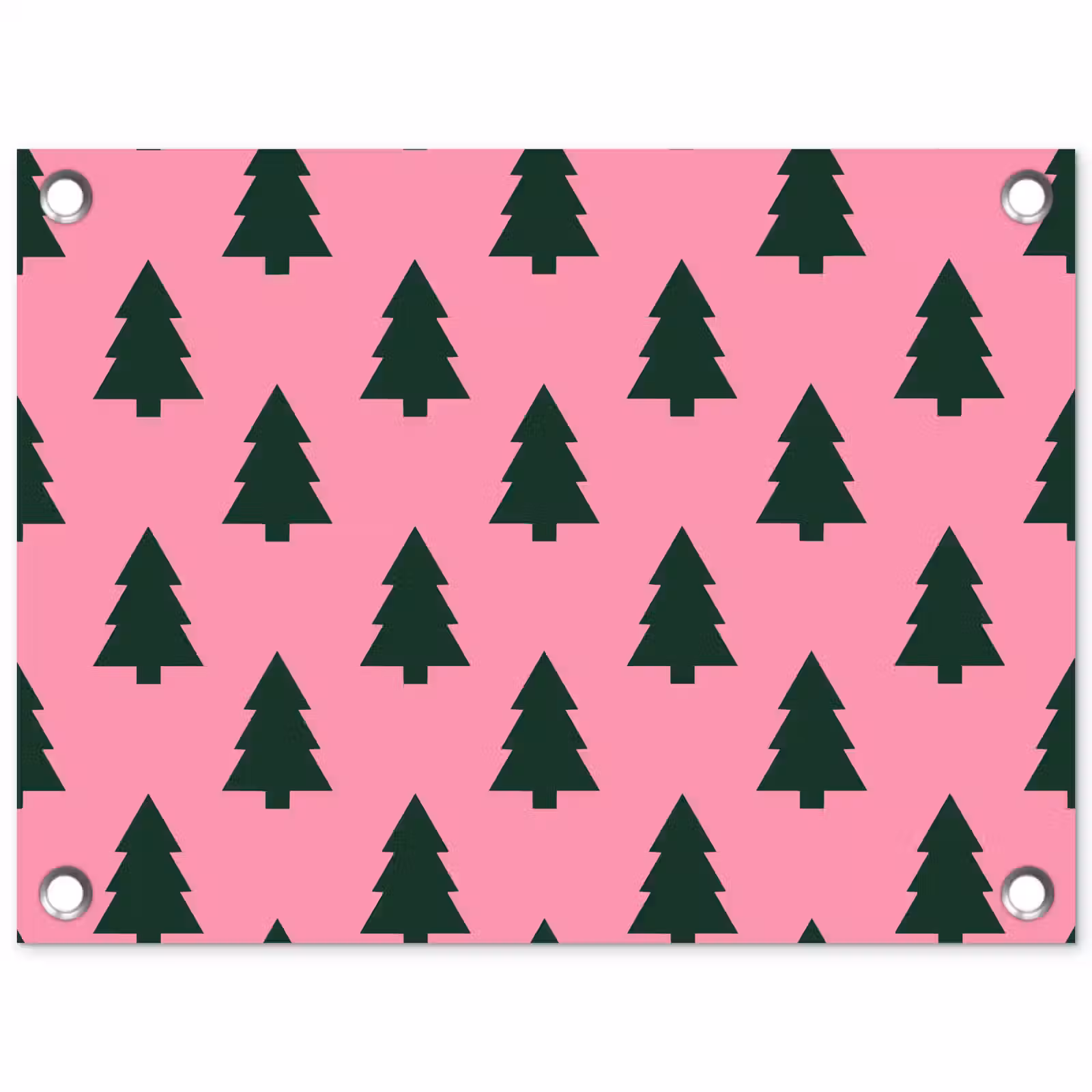 Gartenposter - Weihnachtsbaum – Rosa – Grün — 1