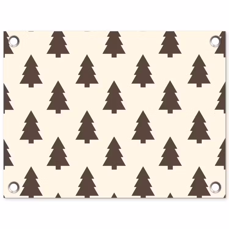 Gartenposter - Weihnachtsbaum – Creme – Grau — 1