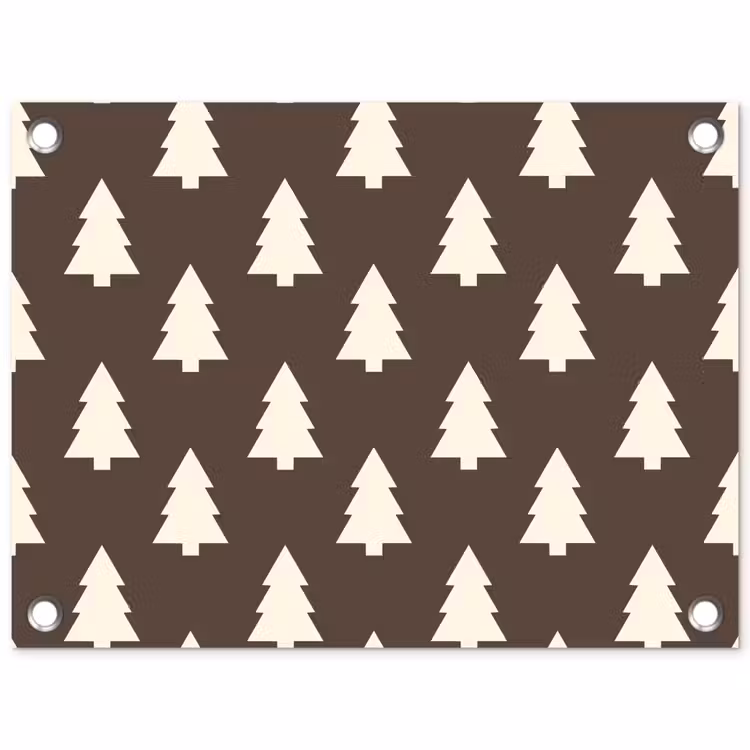 Gartenposter - Weihnachtsbaum – Grau – Cremefarben — 1