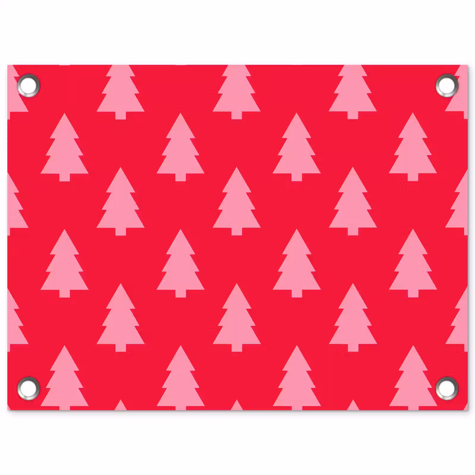 Gartenposter - Weihnachtsbaum – Rosa – Rot — 1