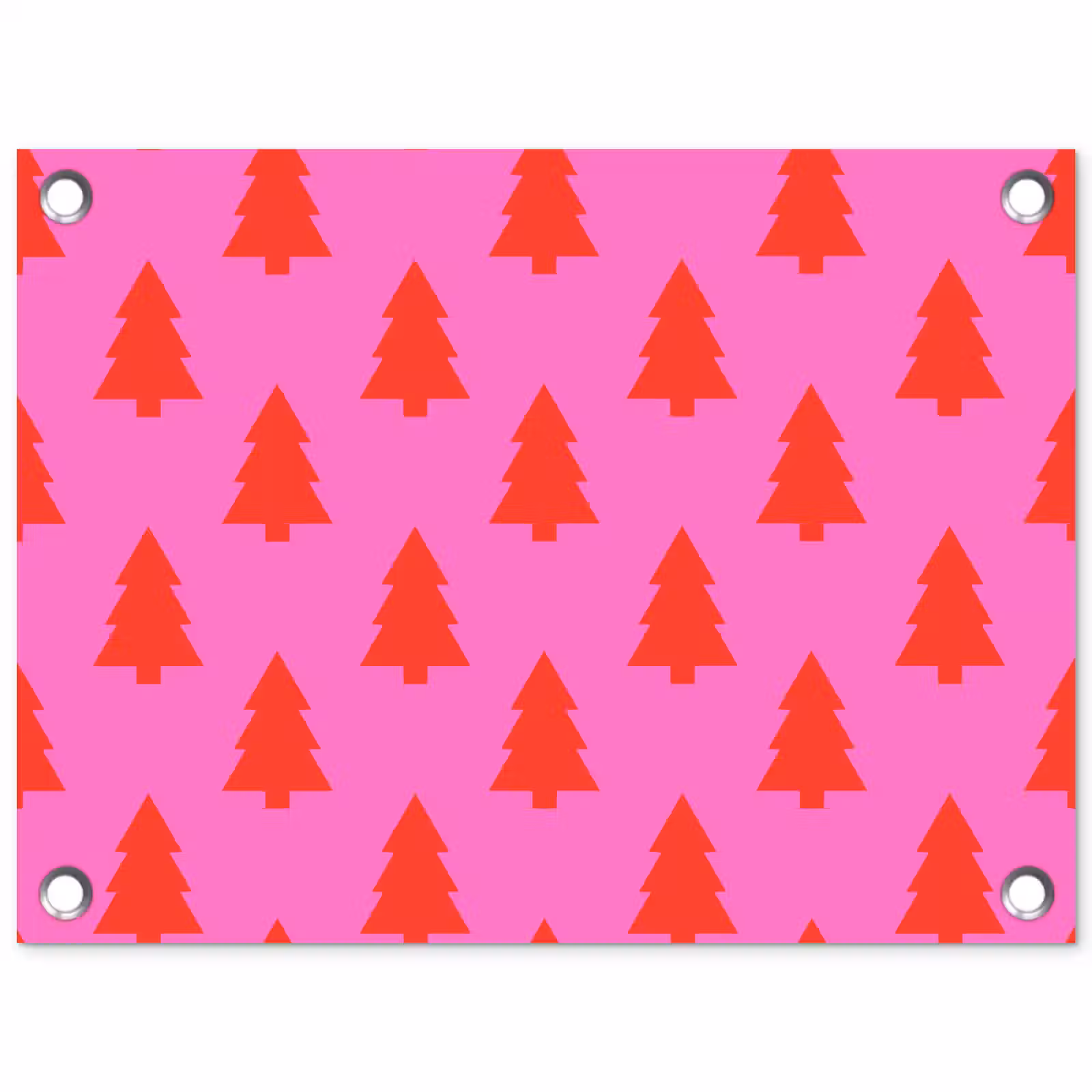 Gartenposter - Weihnachtsbaum – Rot – Neon — 1
