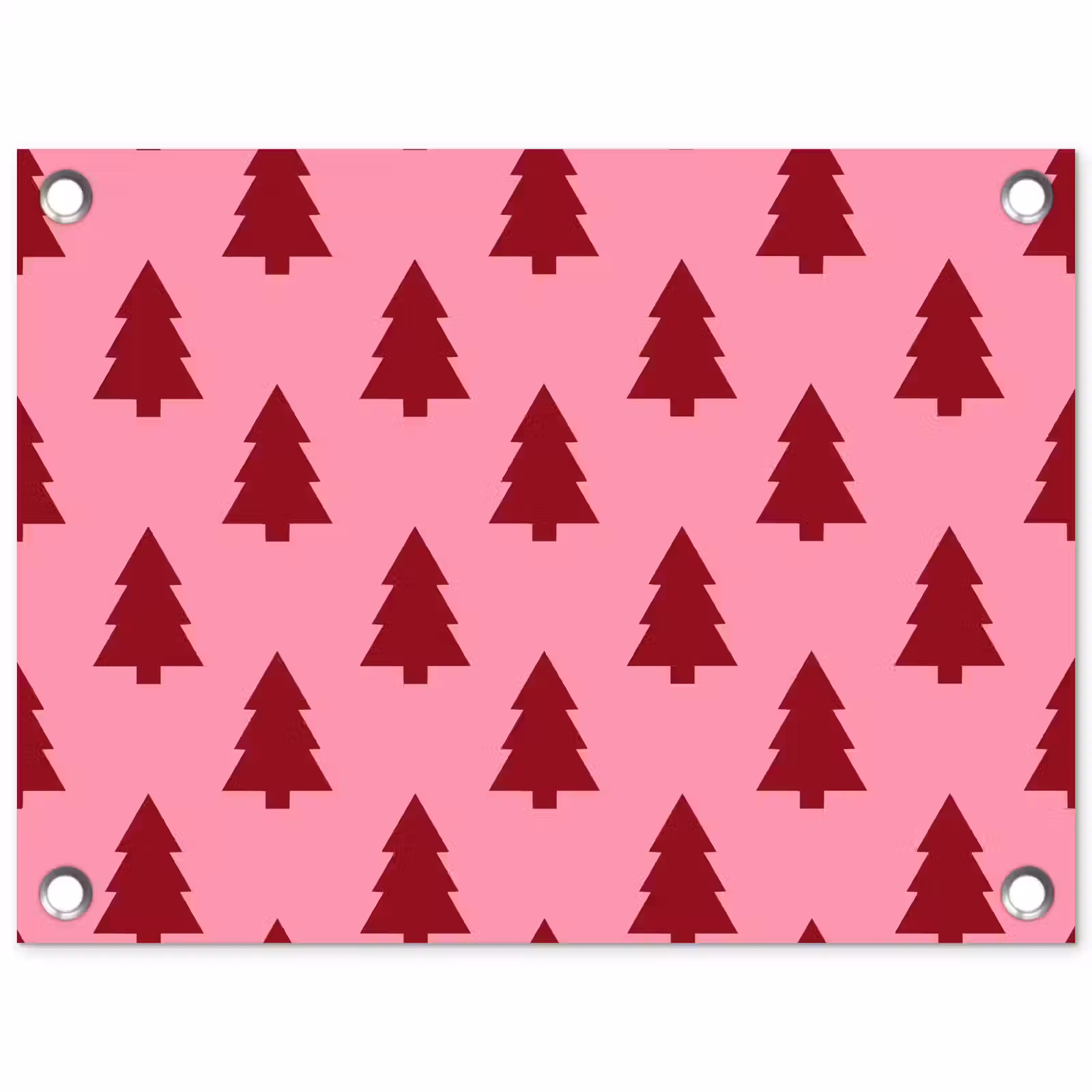 Gartenposter - Weihnachtsbaum – Rot – Rosa — 1