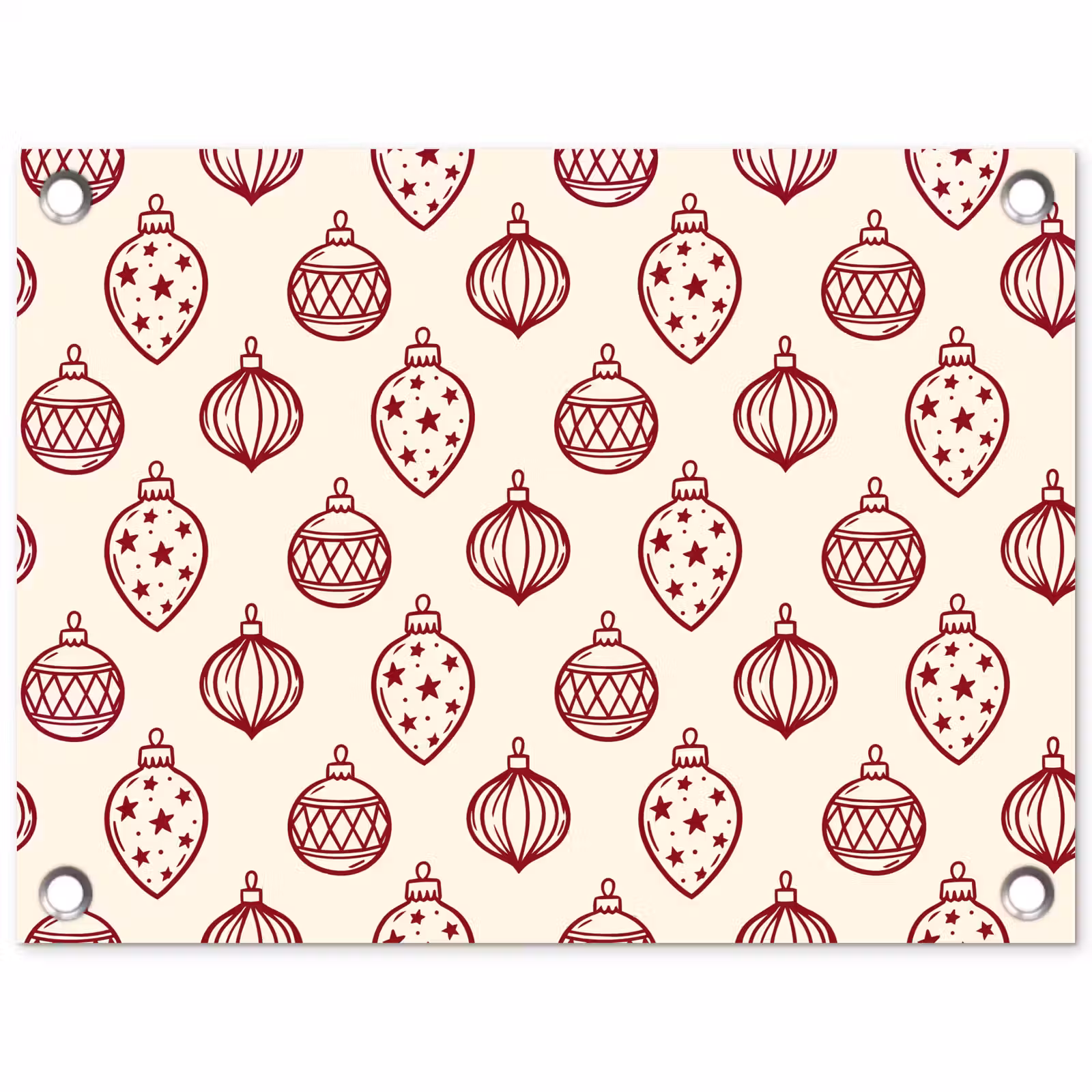 Gartenposter - Weihnachtskugel – Rot – Weihnachten — 1