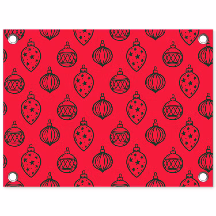 Gartenposter - Weihnachtskugel – Grün – Rot — 1