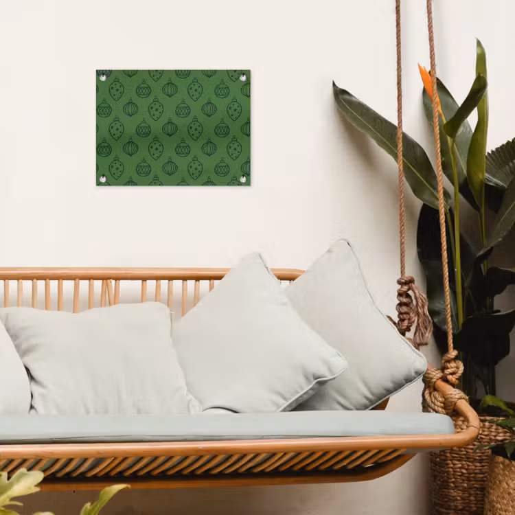 Gartenposter - Weihnachtskugel – Weihnachten – Grün — 4
