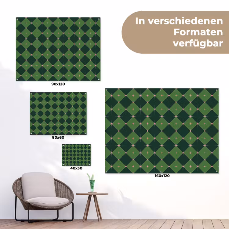 Gartenposter - Stern – Grün – Rosa – Weihnachten — 6