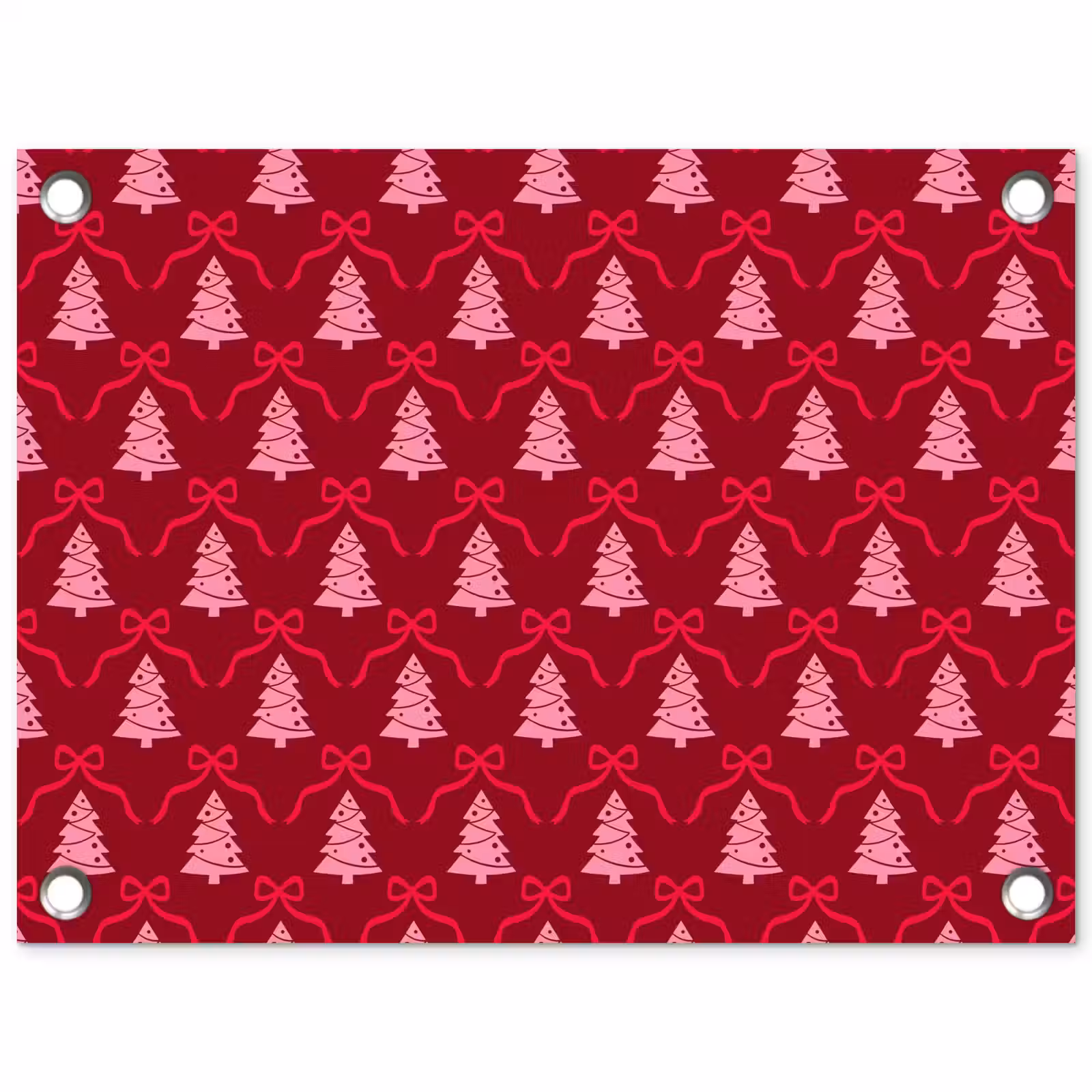 Gartenposter - Schleife – Rot – Rosa – Weihnachten — 1