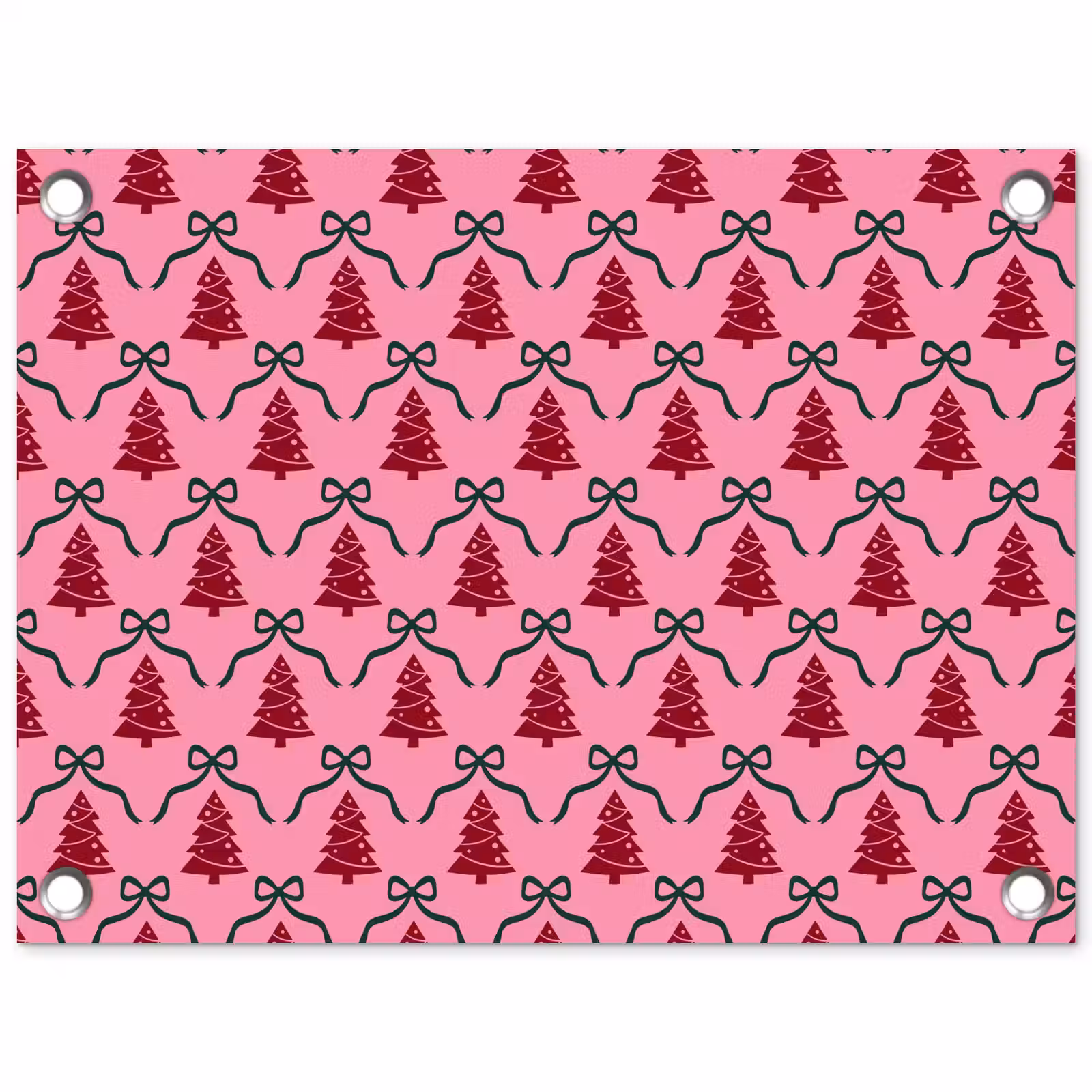 Gartenposter - Weihnachten – Rot – Grün – Schleife — 1
