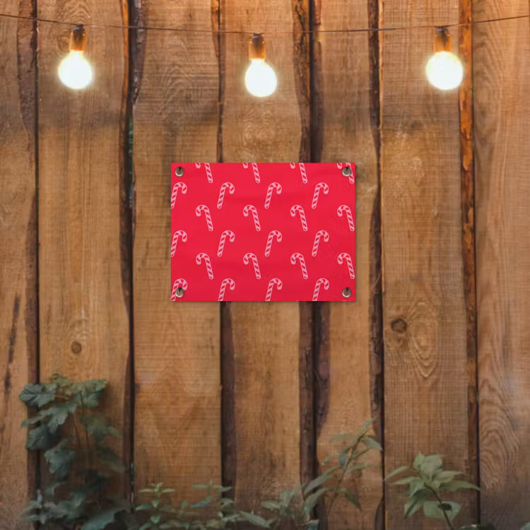 Gartenposter - Weihnachten – Rosa – Rot – Zuckerstange — 2