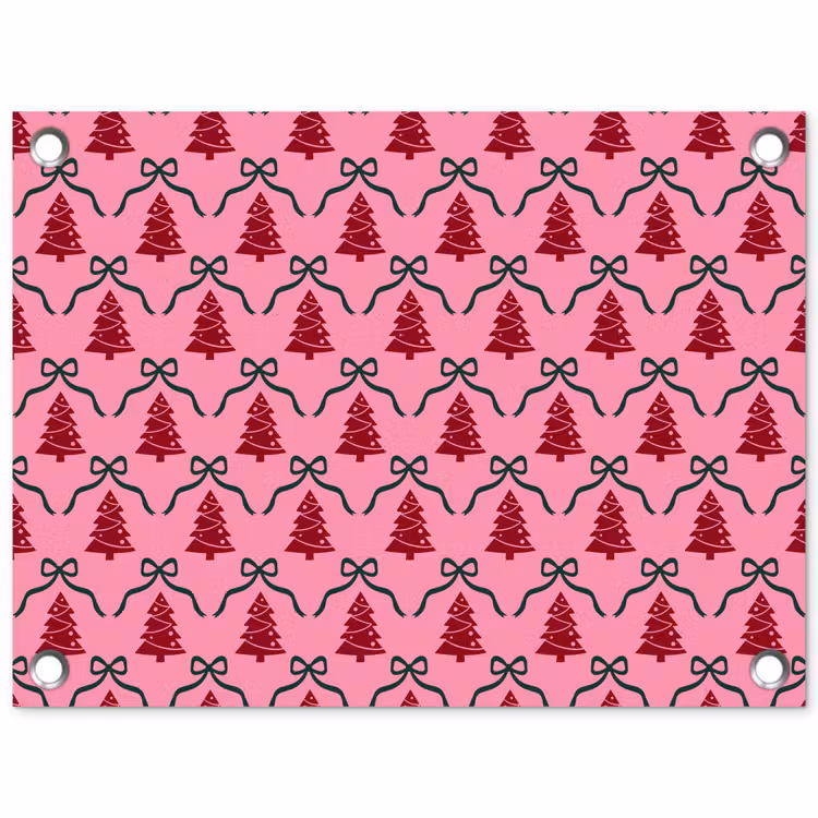 Gartenposter - Weihnachten – Rot – Grün – Schleife — 1