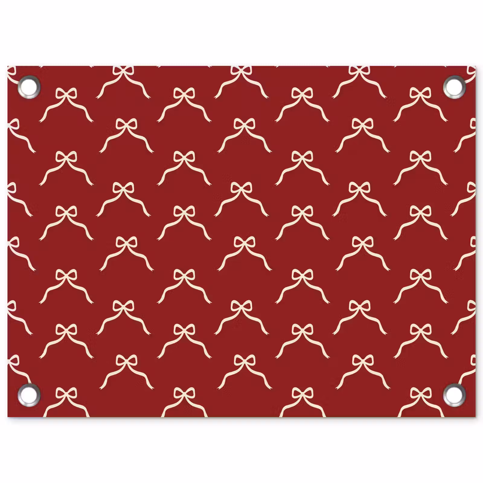 Gartenposter - Schleife – Weihnachten – Rot – Weiß — 1