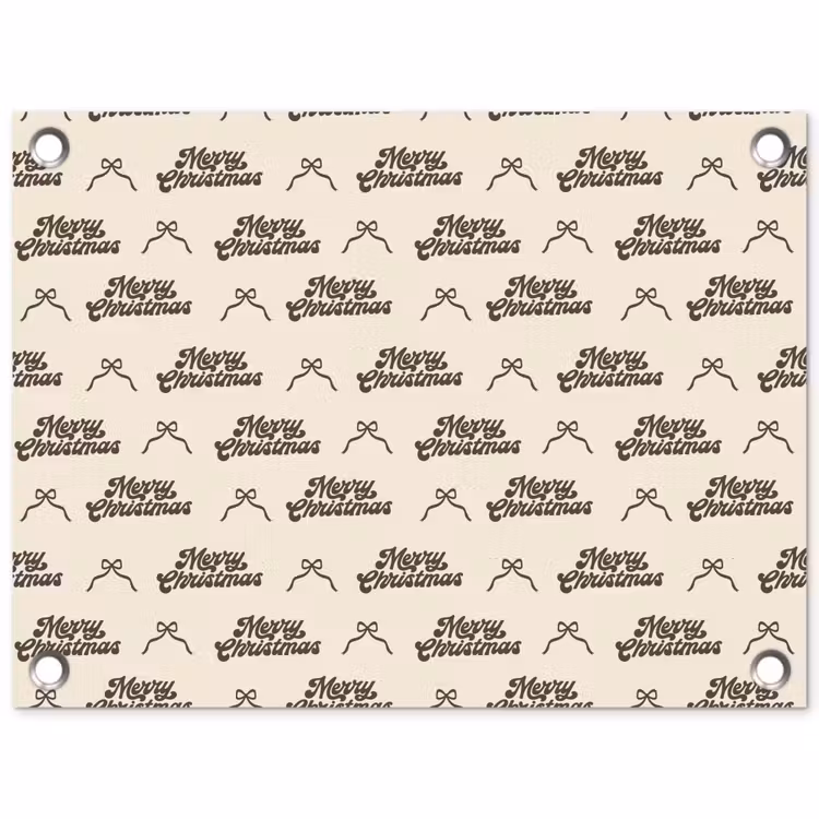 Gartenposter - Text – Braun – Creme – Schleife — 1