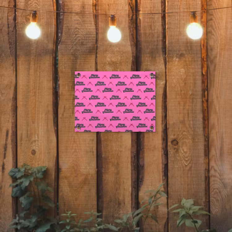 Gartenposter - Text – Neon – Rosa – Weihnachten — 2
