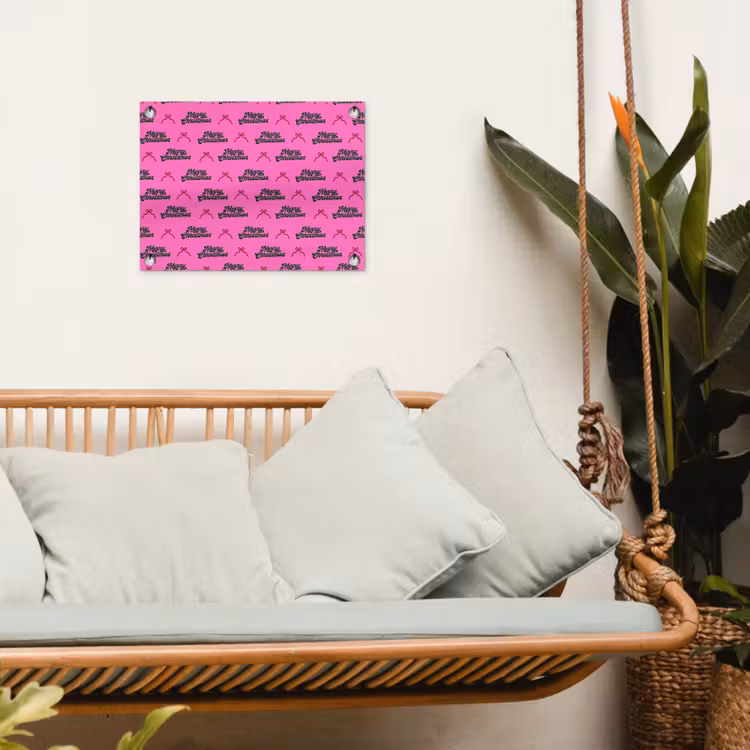Gartenposter - Text – Neon – Rosa – Weihnachten — 4