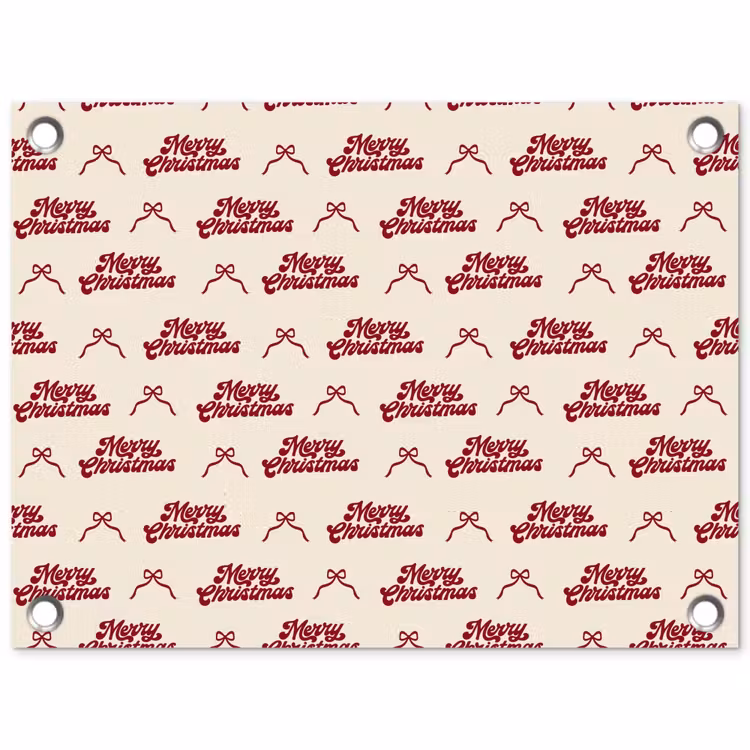 Gartenposter - Text – Rot – Creme – Schleife — 1