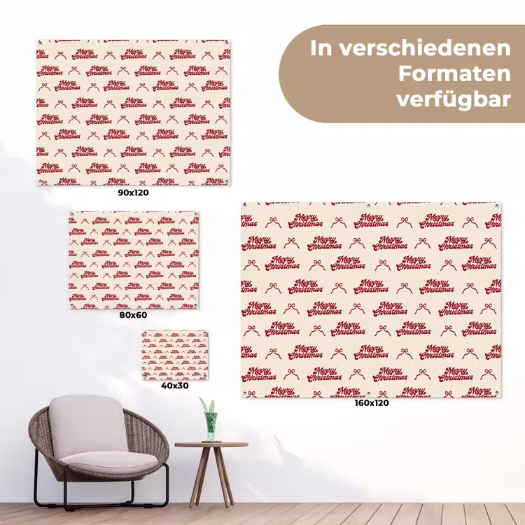 Gartenposter - Text – Rot – Creme – Schleife — 6
