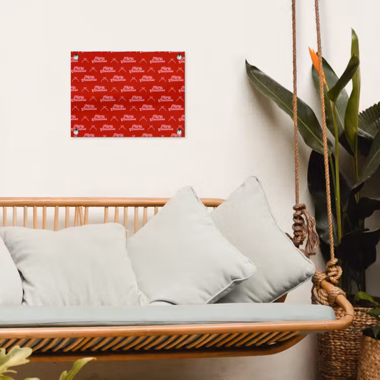 Gartenposter - Text – Schleife – Rosa – Rot — 4