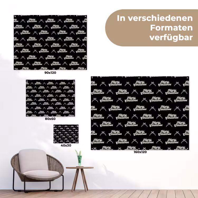 Gartenposter - Text – Schwarz – Weiß – Schleife — 6