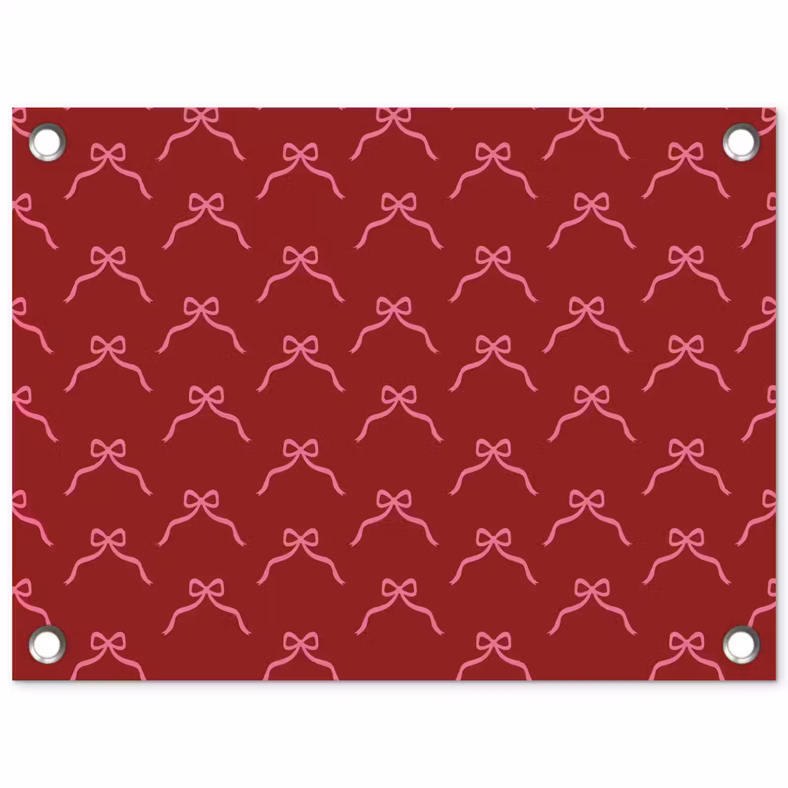 Gartenposter - Schleife – Weihnachten – Rot – Rosa — 1