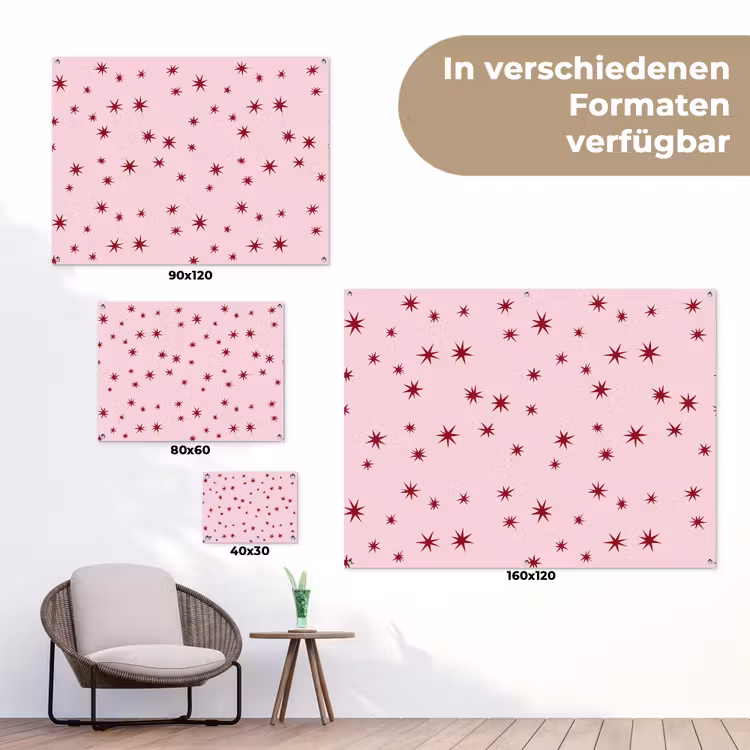 Gartenposter - Stern – Rosa – Rot — 6