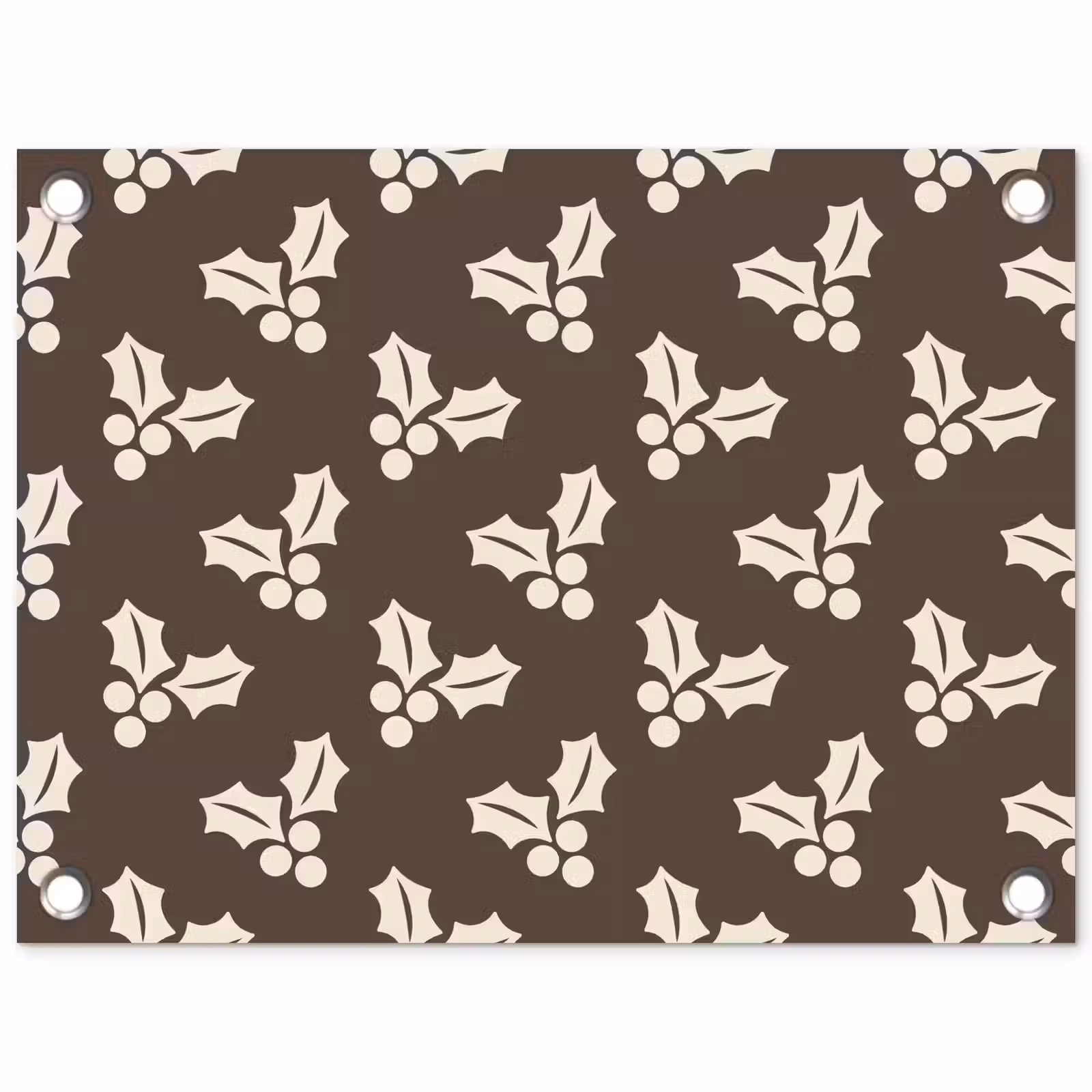 Gartenposter - Stechpalme – Braun – Weihnachten — 1