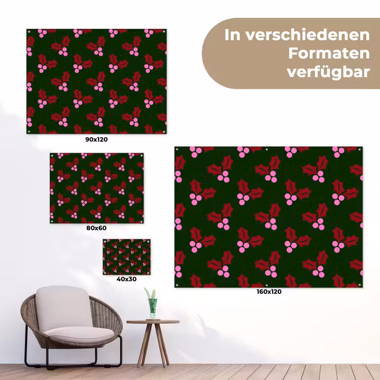 Gartenposter - Neon – Stechpalme – Weihnachten — 6