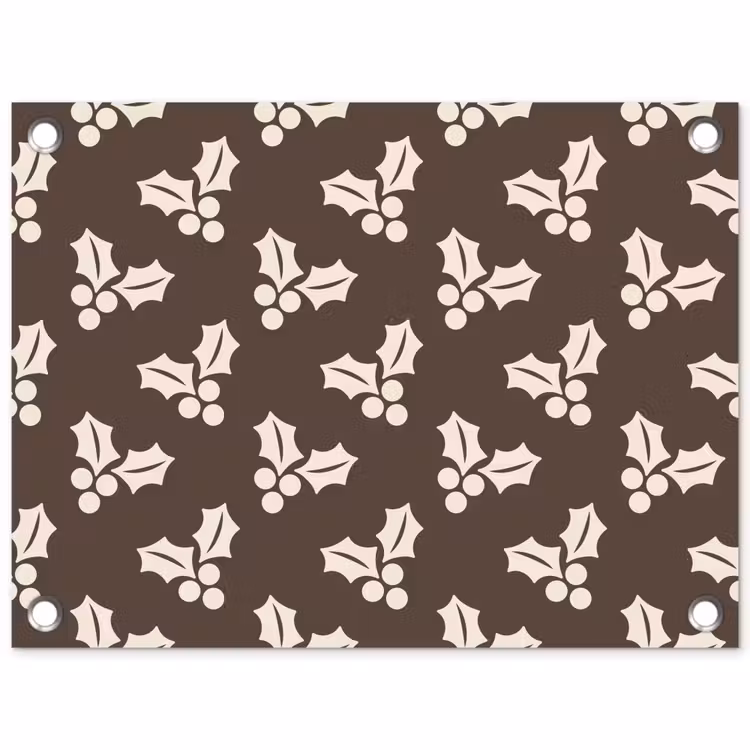 Gartenposter - Stechpalme – Braun – Weihnachten — 1
