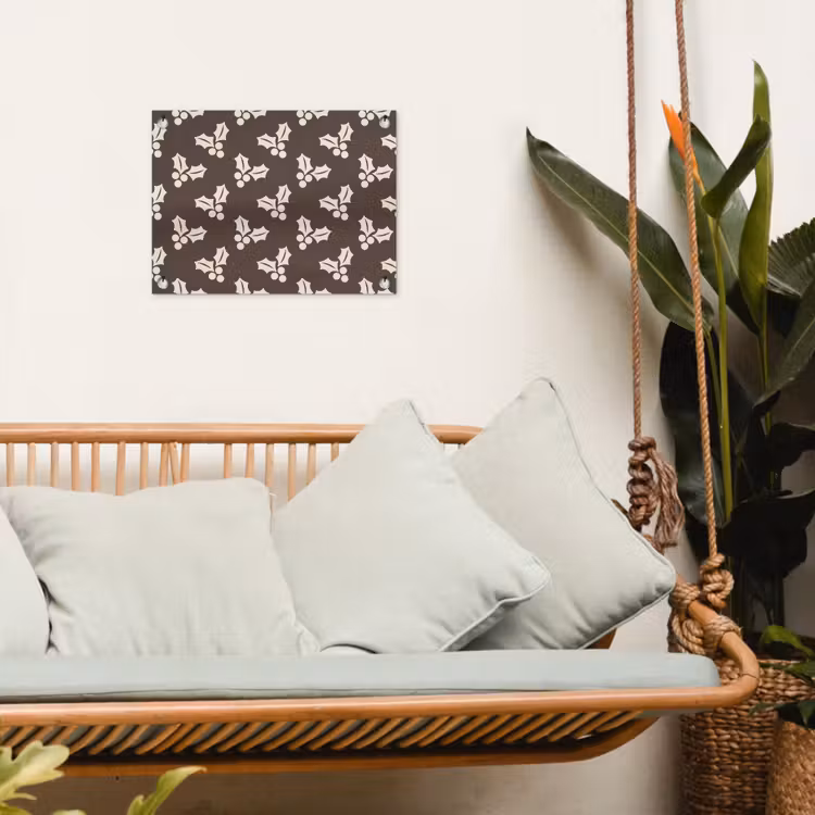 Gartenposter - Stechpalme – Braun – Weihnachten — 4