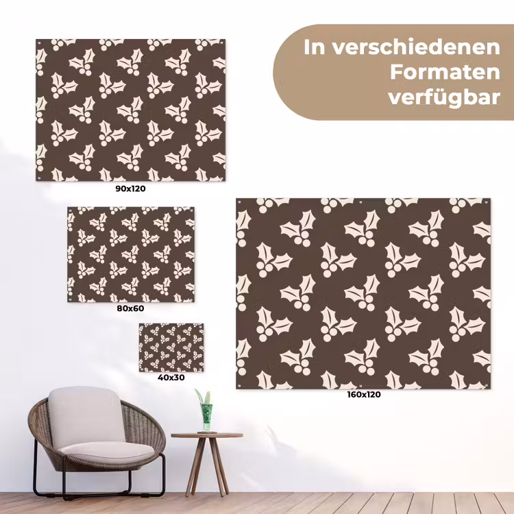 Gartenposter - Stechpalme – Braun – Weihnachten — 6