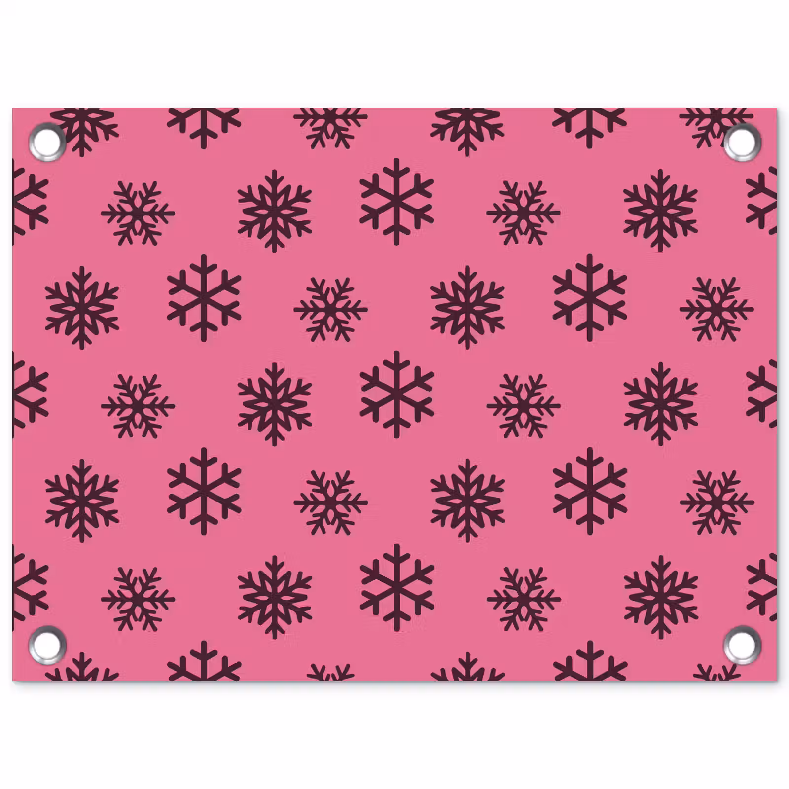 Gartenposter - Schneeflocke – Lila – Rosa – Weihnachten — 1