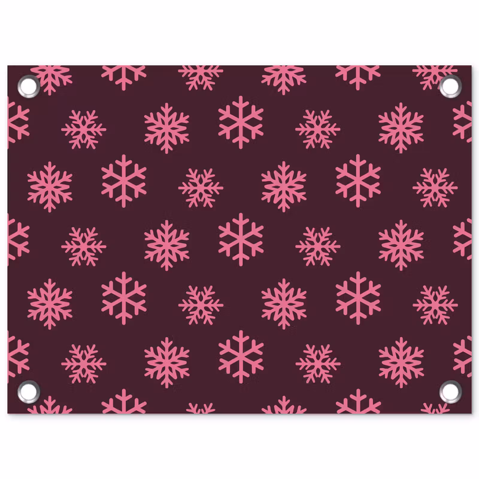 Gartenposter - Schneeflocke – Rosa – Lila – Weihnachten — 1