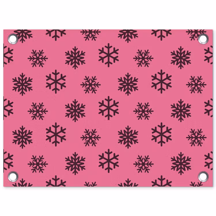 Gartenposter - Schneeflocke – Lila – Rosa – Weihnachten — 1