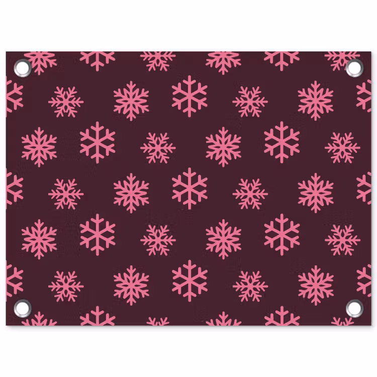 Gartenposter - Schneeflocke – Rosa – Lila – Weihnachten — 1