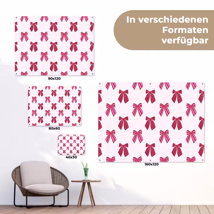 Gartenposter - Schleifen – Weihnachten – Rosa — 6